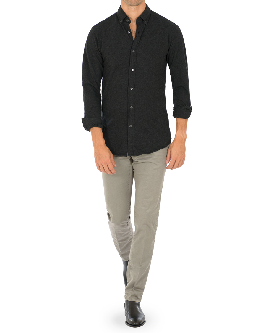 Herre | Skjorter | Tiger of Sweden | Donald Pique Shirt Charcoal