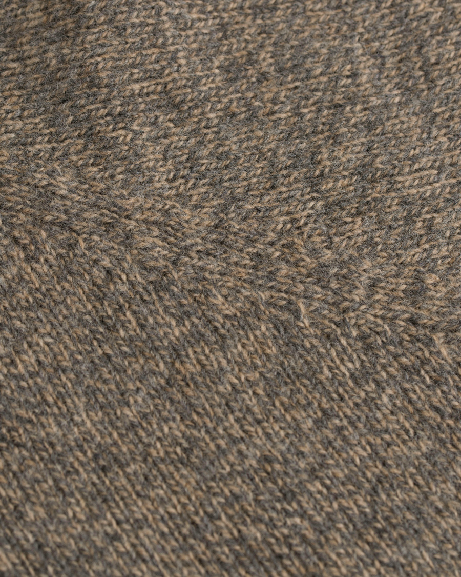 Herre | Gensere | Sunspel | Lambswool Crew Neck Beige