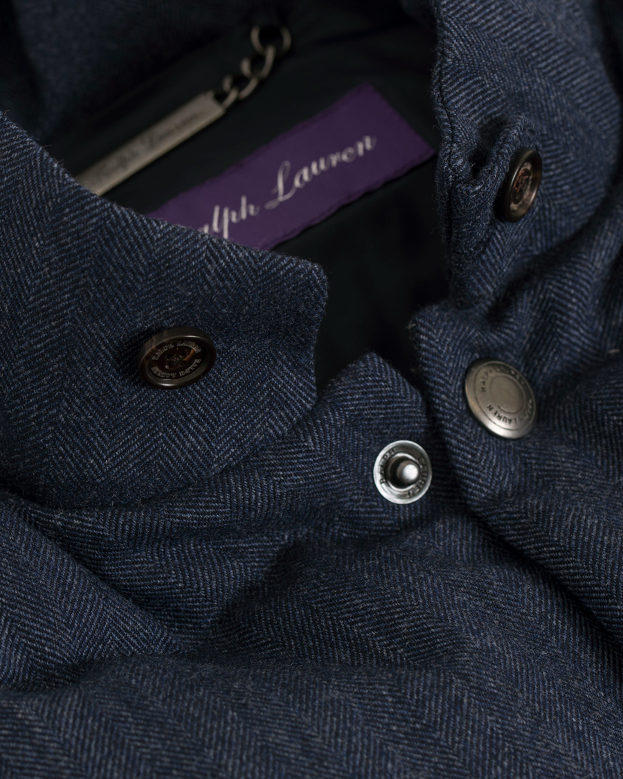Herre | Jakker | Ralph Lauren Purple Label | Lloyd Down Filled Wool Vest Dark French Blue