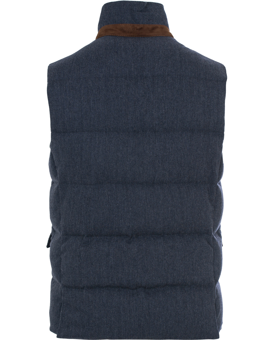 Herre | Jakker | Ralph Lauren Purple Label | Lloyd Down Filled Wool Vest Dark French Blue