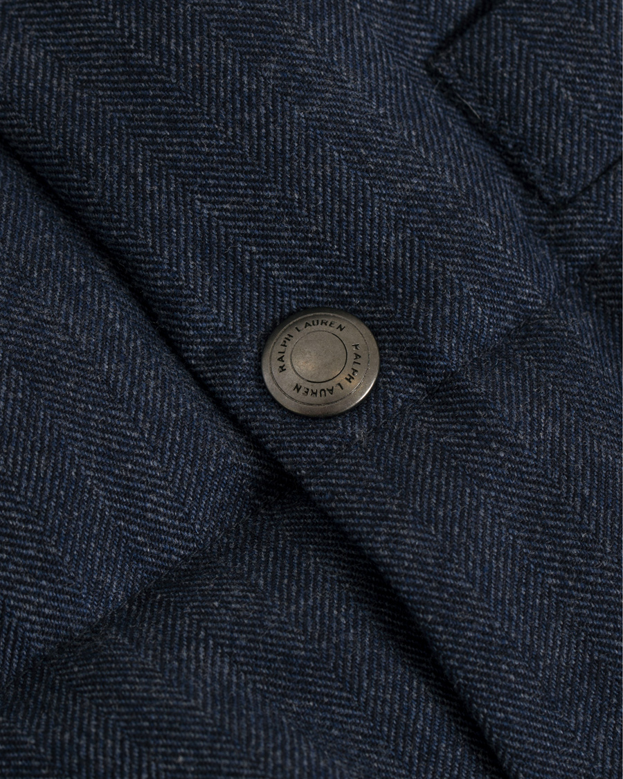 Herre | Jakker | Ralph Lauren Purple Label | Lloyd Down Filled Wool Vest Dark French Blue