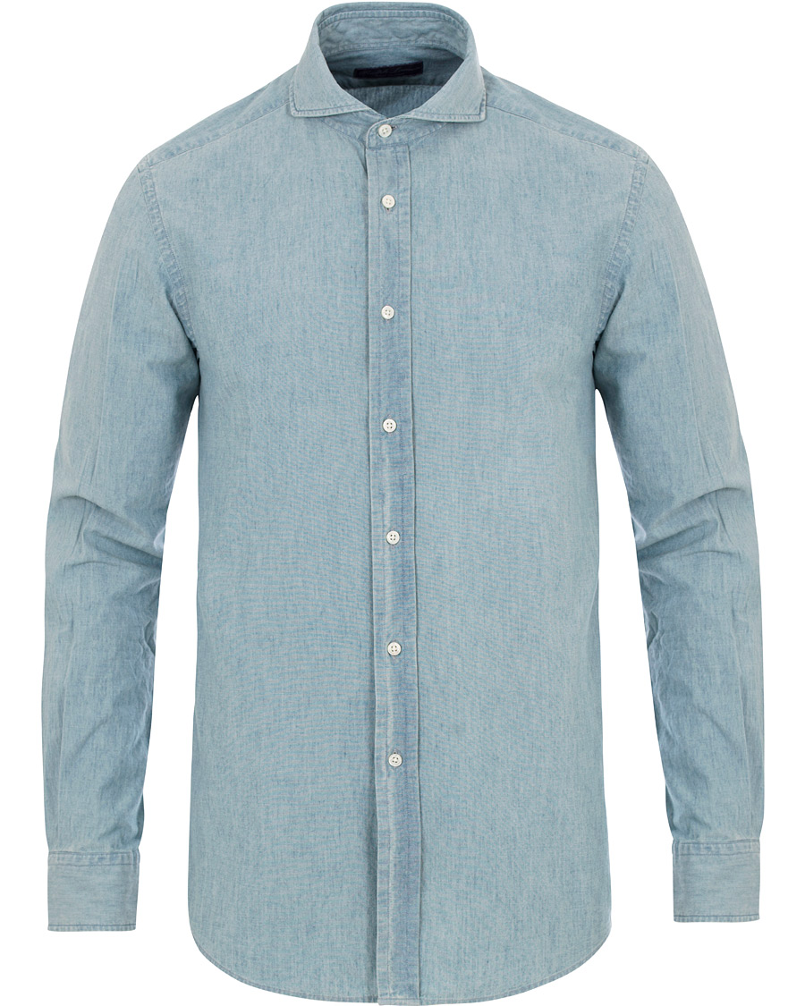 Herre | Skjorter | Ralph Lauren Purple Label | Chambray Shirt Light Bermuda Wash