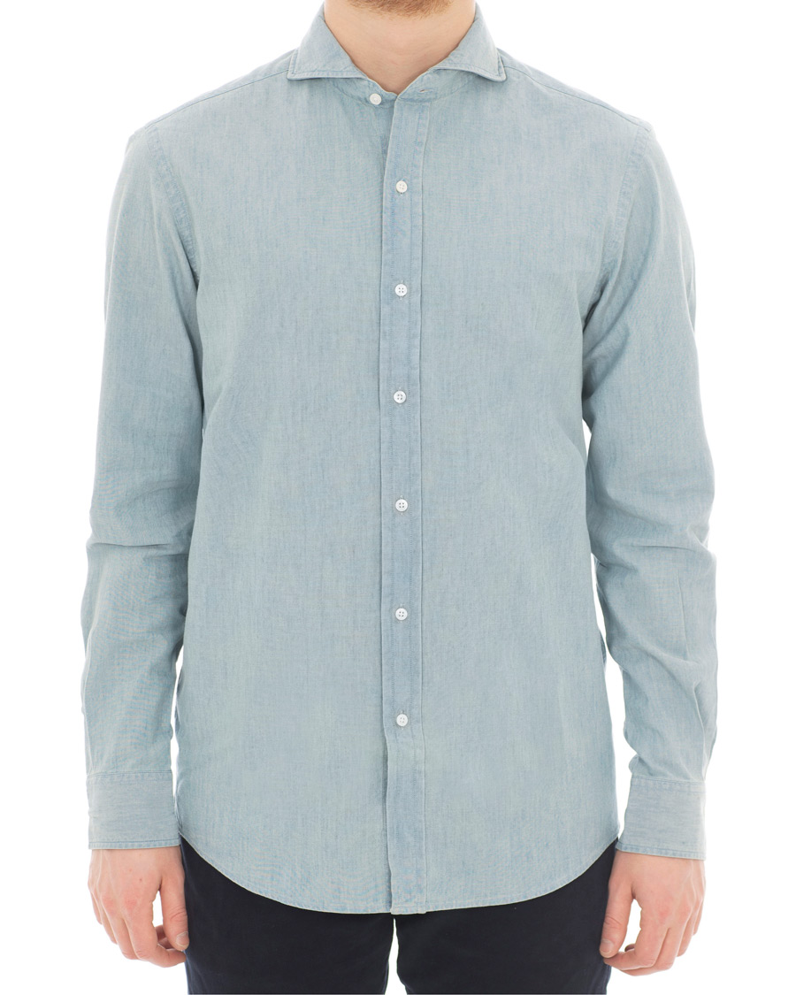 Herre | Skjorter | Ralph Lauren Purple Label | Chambray Shirt Light Bermuda Wash