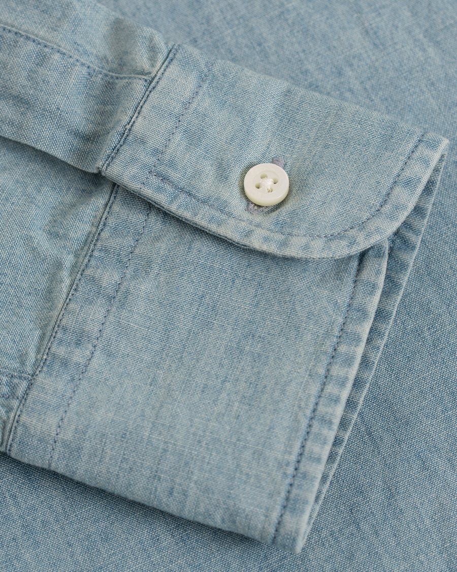 Herre | Skjorter | Ralph Lauren Purple Label | Chambray Shirt Light Bermuda Wash