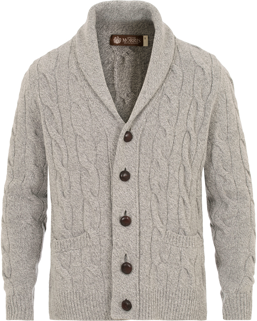 Herre | Gensere | Morris Heritage | Cable Cardigan Grey