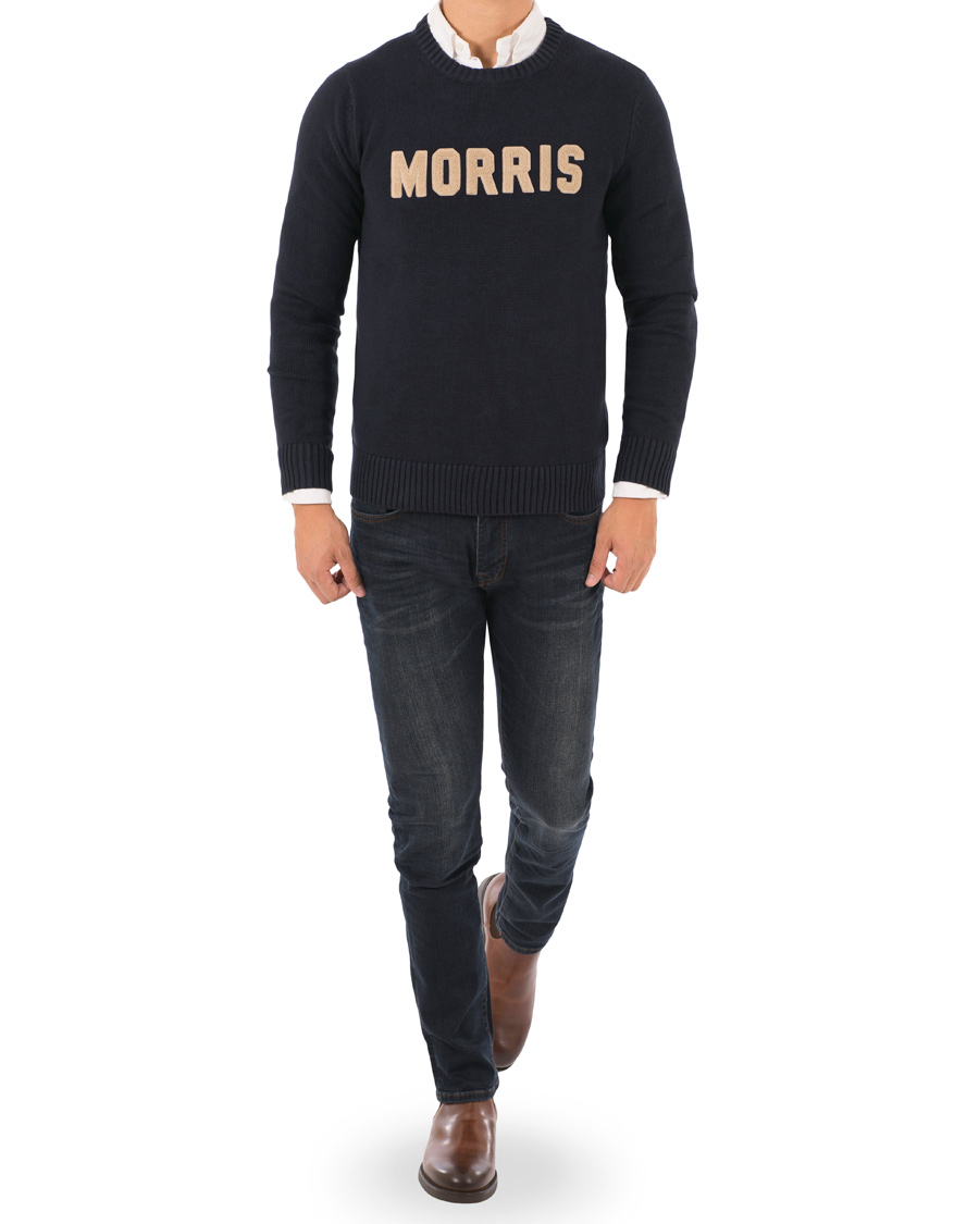 Herre | Gensere | Morris | Logo Crew Neck Old Blue