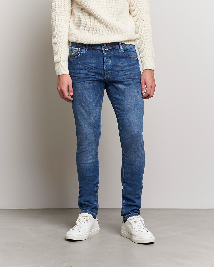 Herre | Jeans | Morris | Triumph Slim Fit Stretch Jeans Mid Blue