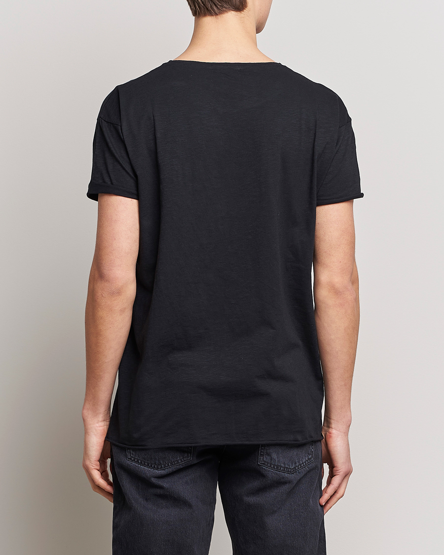 Herre | T-Shirts | Nudie Jeans | Roger Slub Crew Neck Tee Black