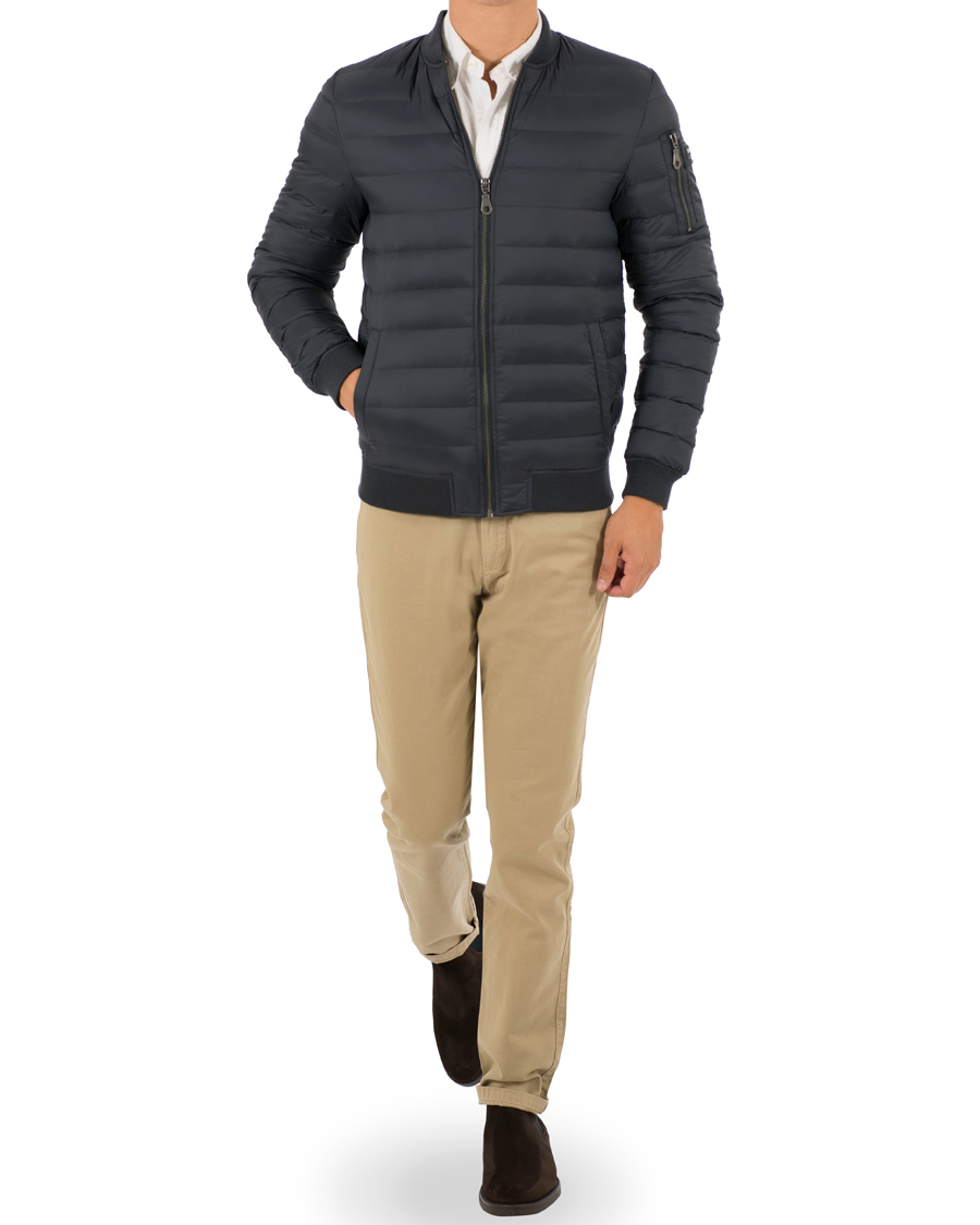 Herre | Jakker | Lexington | Aiden Bomber Jacket Deep Marine Blue
