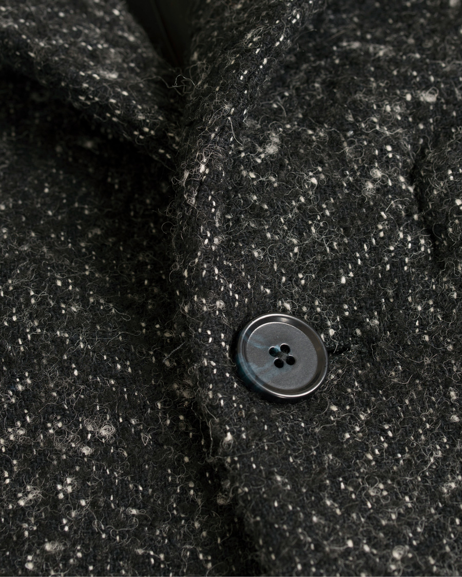 Herre | Jakker | J.Lindeberg | Wolger Rock Wool Herringbone Coat Black