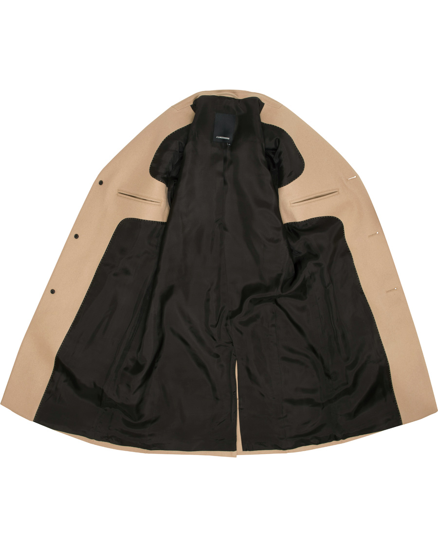Herre | Jakker | J.Lindeberg | Wolger Compact Melton Coat Sand