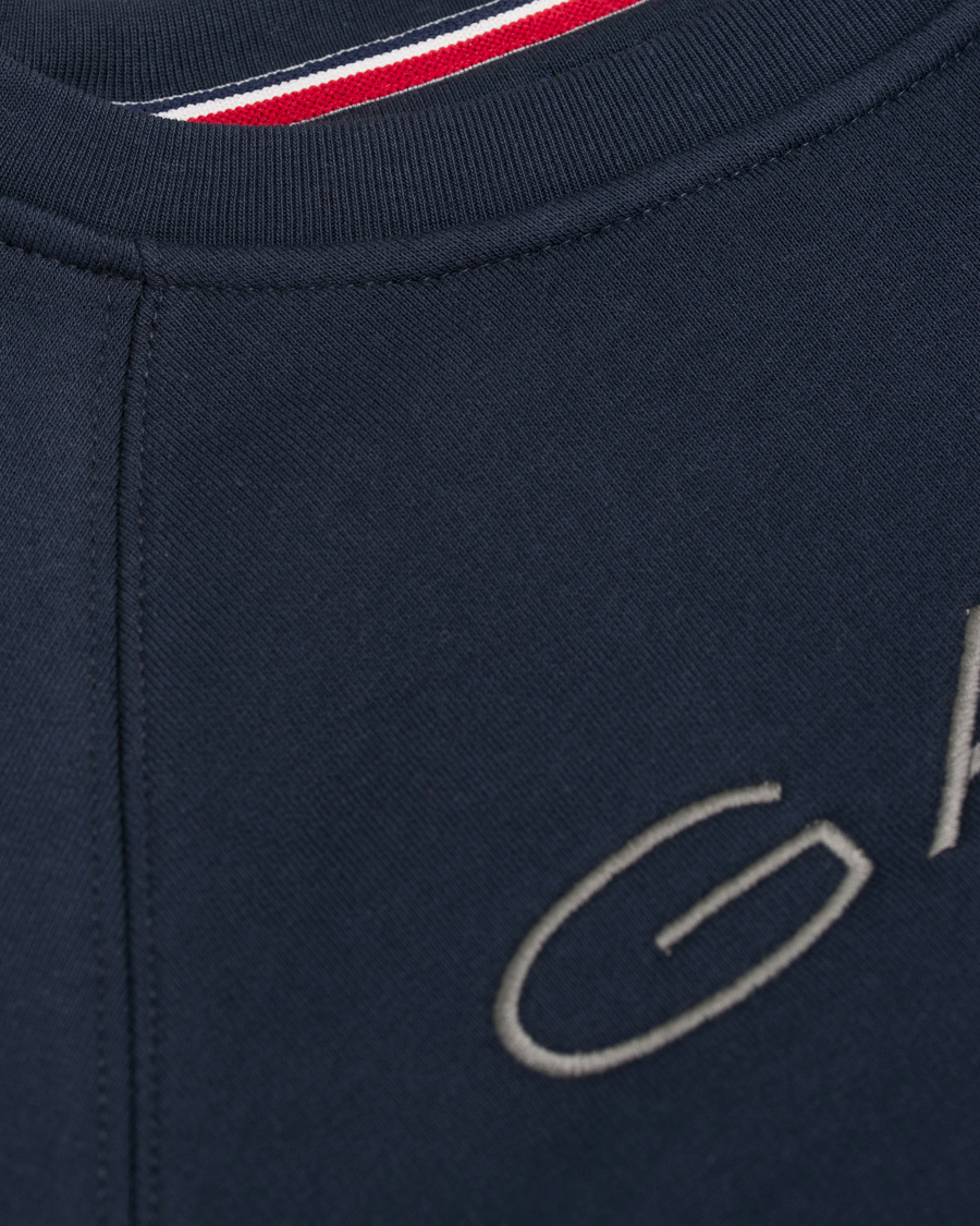 Herre | Gensere | GANT | Shield Crew Neck Sweatshirt Evening Blue