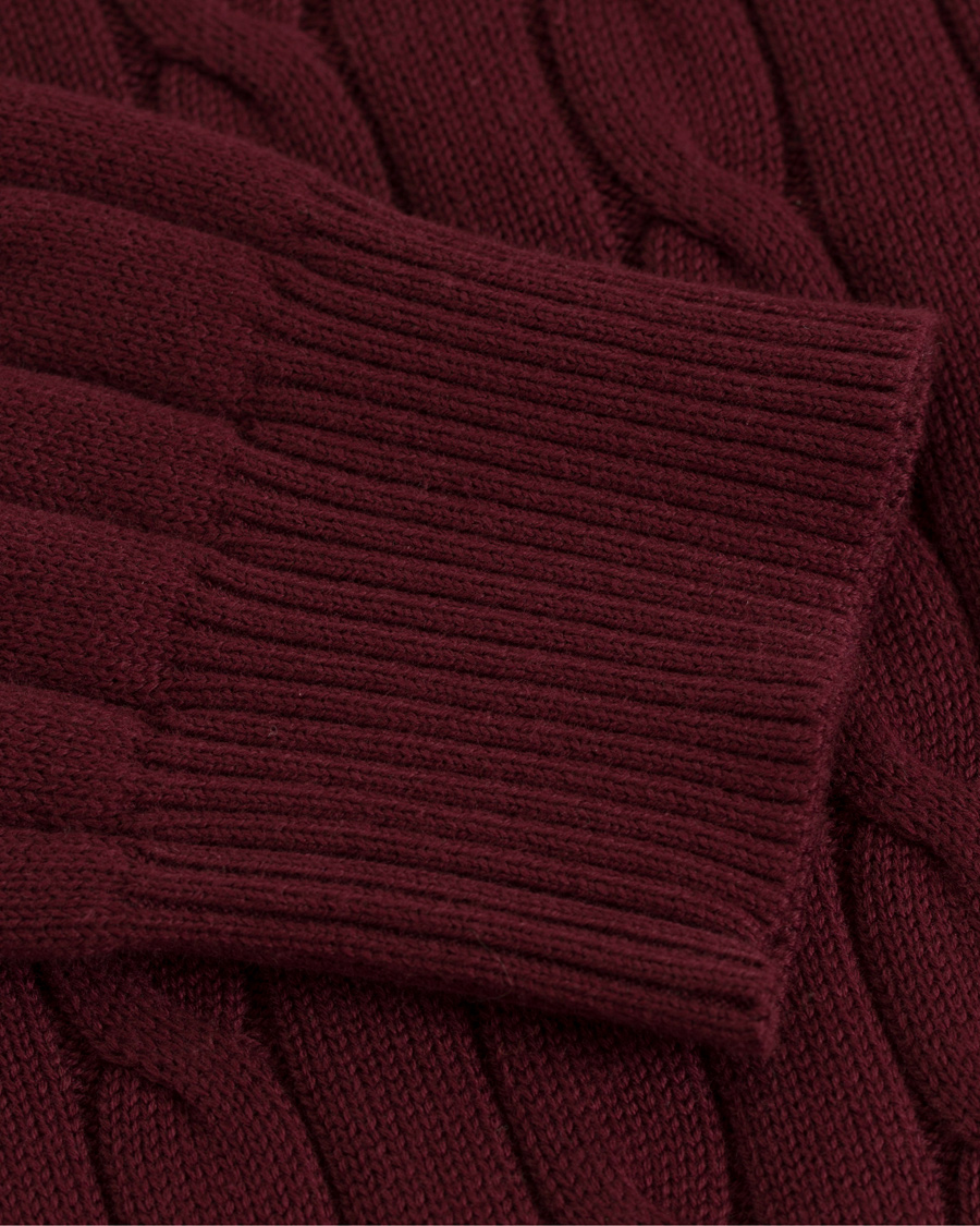 Herre | Gensere | GANT | Cotton Cable Crew Pullover Purple Wine
