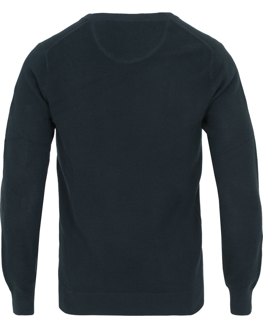 Herre | Gensere | GANT | Cotton Pique Crew Neck Evening Blue