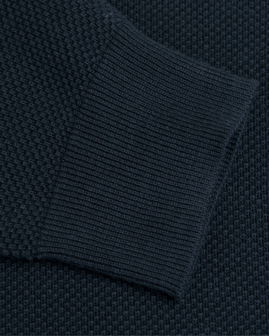 Herre | Gensere | GANT | Cotton Pique Crew Neck Evening Blue