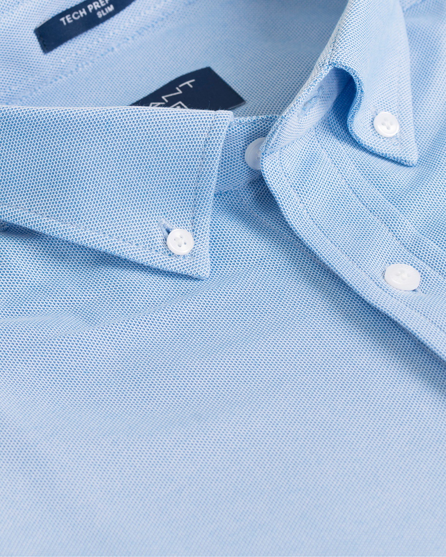 Herre | Skjorter | GANT | Slim Fit Tech Prep Pique Shirt Pallas Blue