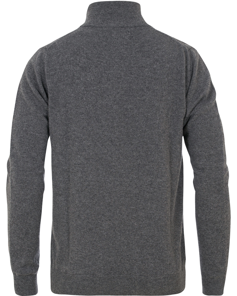 Herre | Gensere | GANT | Super Fine Lambswool Half Zip Antracite Melange