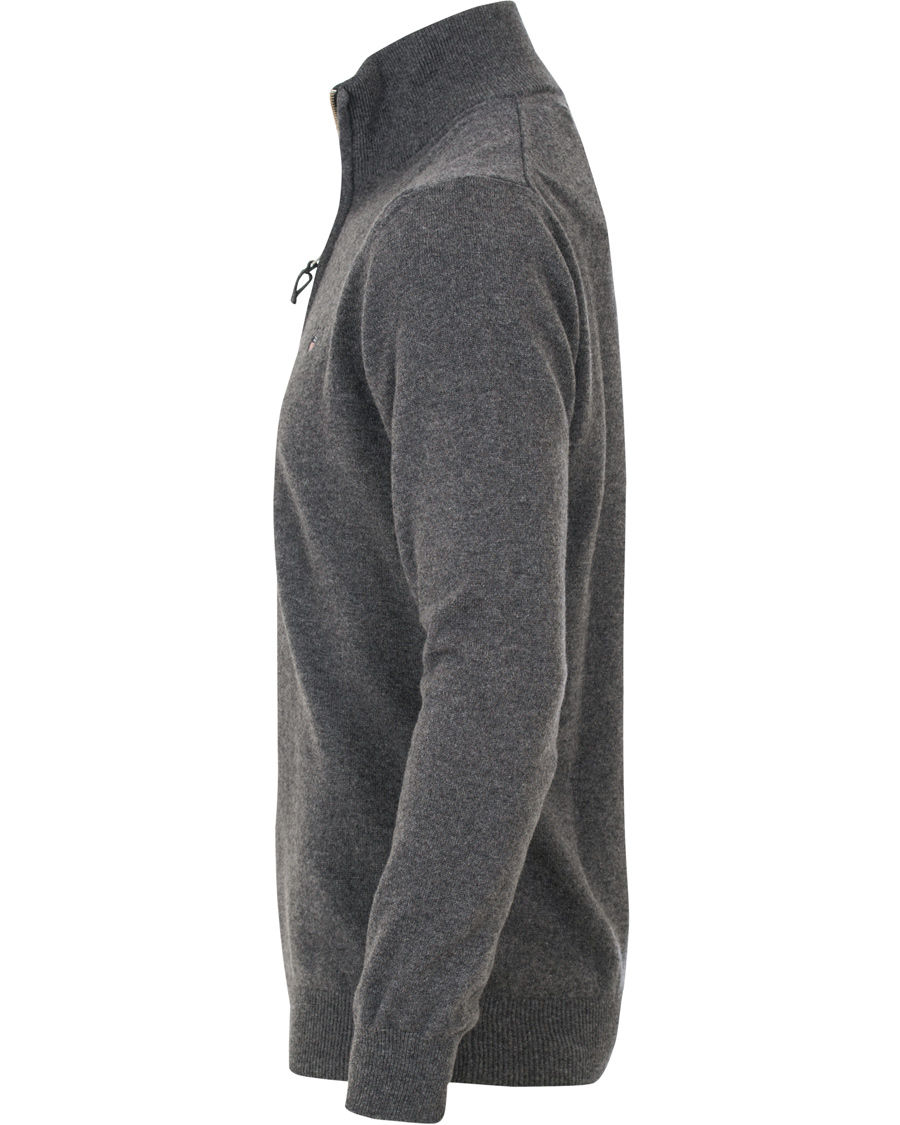 Herre | Gensere | GANT | Super Fine Lambswool Half Zip Antracite Melange