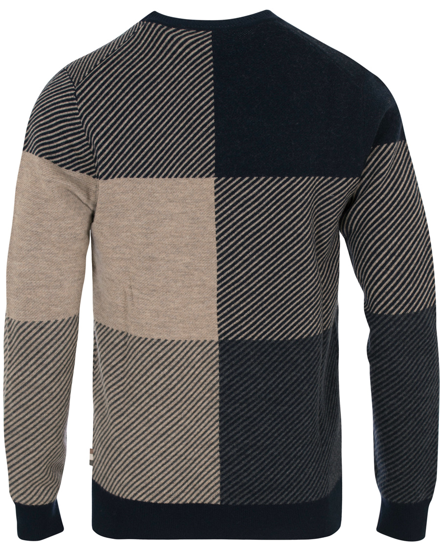 Herre | Gensere | Aquascutum | Clapton Large Check Knit Navy