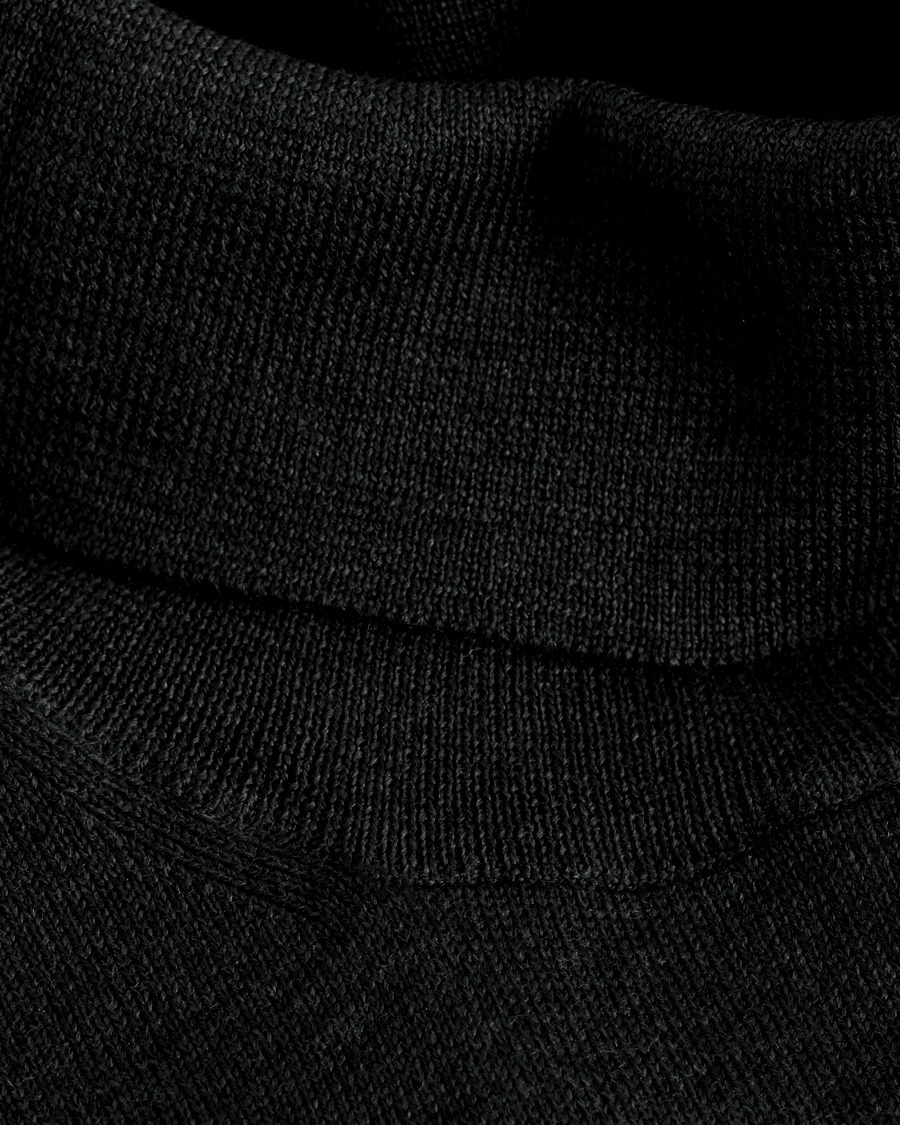 Herre | Gensere | Gran Sasso | Merino Fashion Fit Rollneck Black