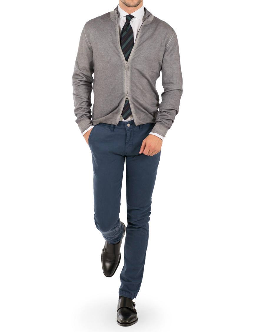 Herre | Gensere | Gran Sasso | Merino Vintage Full Zip Light Grey