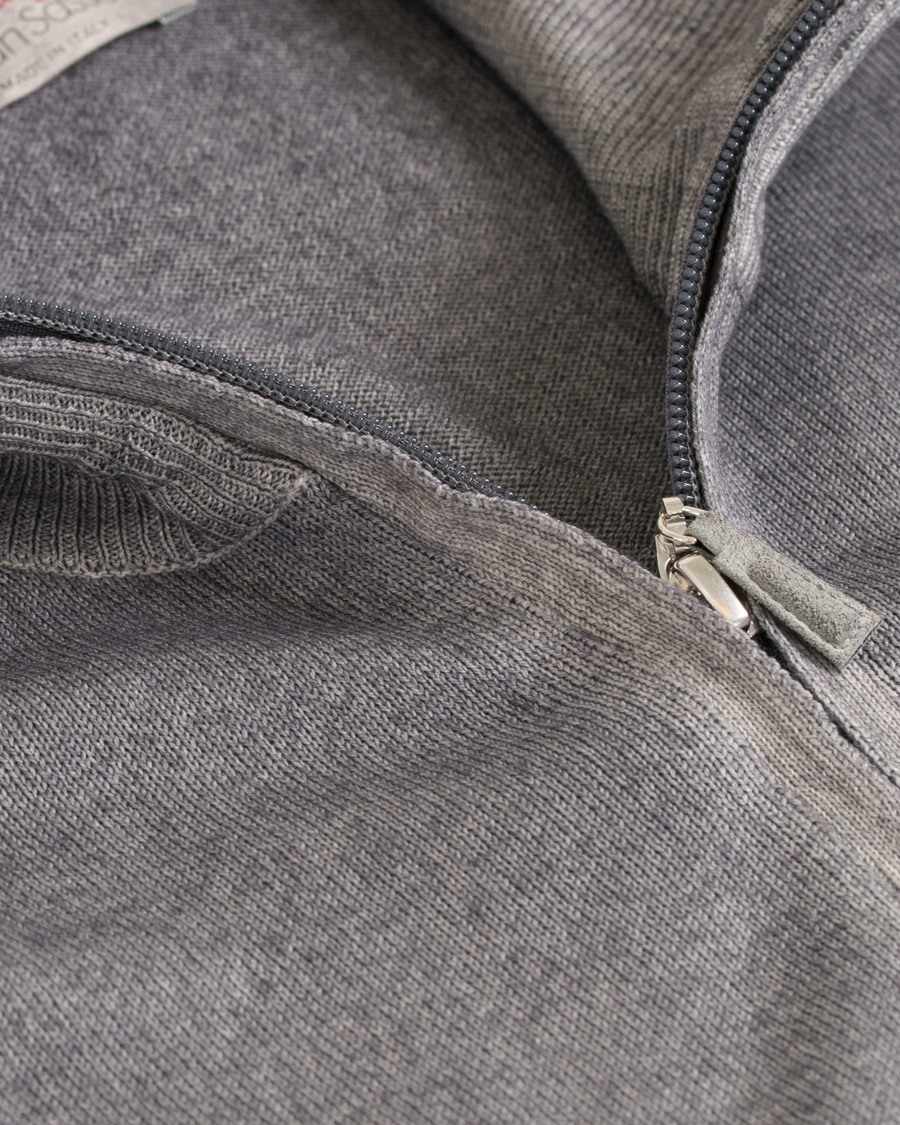 Herre | Gensere | Gran Sasso | Merino Vintage Full Zip Light Grey