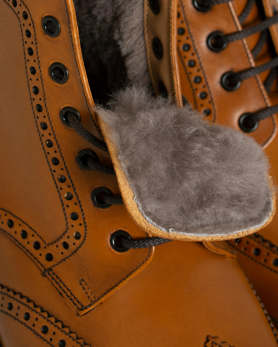 Herre | Loake 1880 Wolf Premium Fur Lined Brogue Tan Burnished Calf | Loake 1880 | Wolf Premium Fur Lined Brogue Tan Burnished Calf