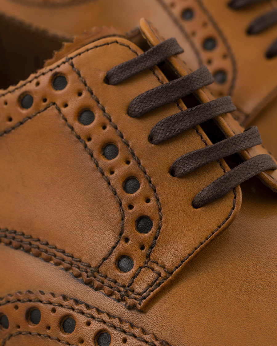 Herre | Grenson Archie Brogue Derby Wedge Sole Tan Calf | Grenson | Archie Brogue Derby Wedge Sole Tan Calf
