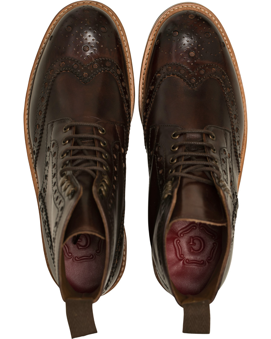 Herre | Grenson Fred Brogue Boot Commando Sole Brown Calf | Grenson | Fred Brogue Boot Commando Sole Brown Calf