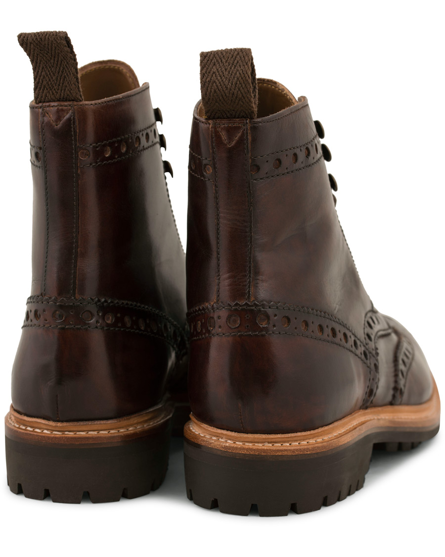 Herre | Grenson Fred Brogue Boot Commando Sole Brown Calf | Grenson | Fred Brogue Boot Commando Sole Brown Calf