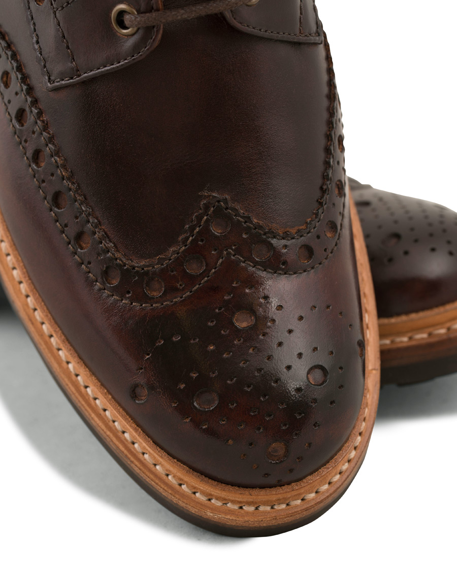 Herre | Grenson Fred Brogue Boot Commando Sole Brown Calf | Grenson | Fred Brogue Boot Commando Sole Brown Calf