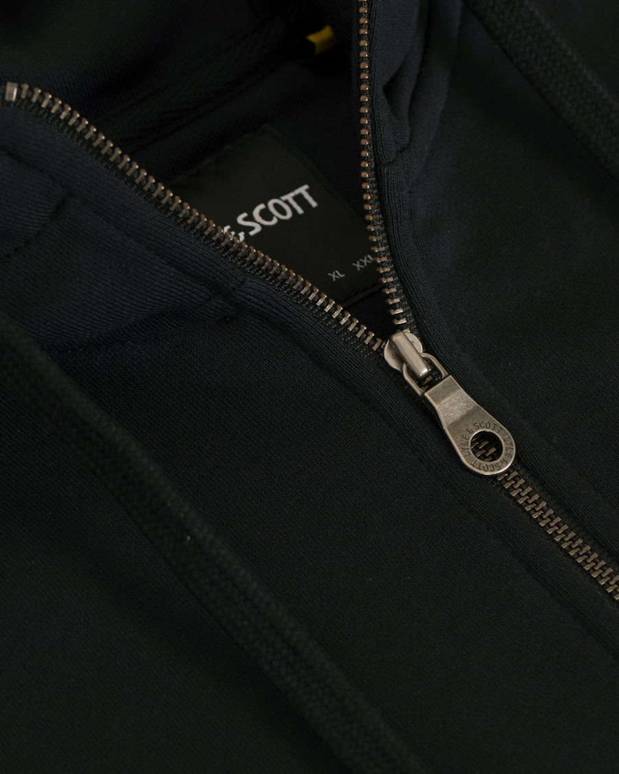 Herre | Gensere | Lyle & Scott | Half Zip Hoodie True Black