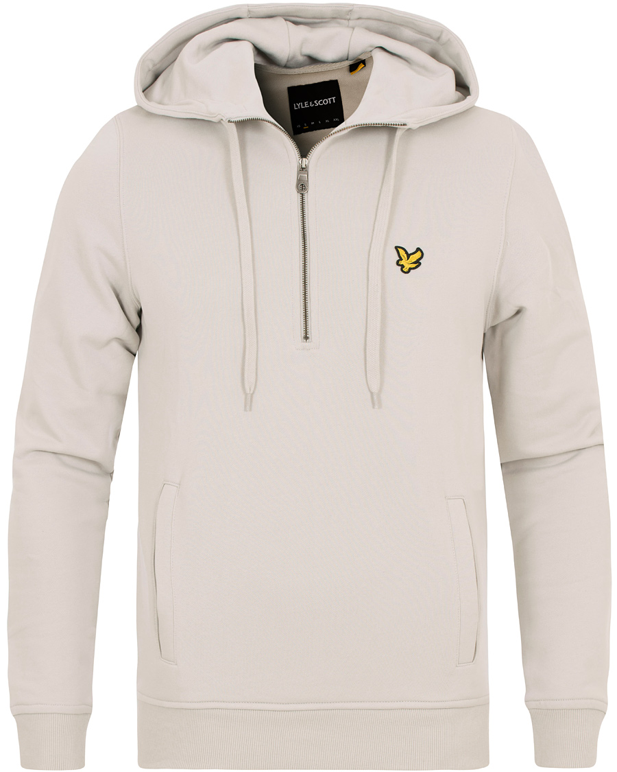 Herre | Gensere | Lyle & Scott | Half Zip Hoodie Light Grey