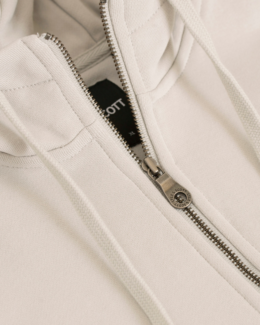 Herre | Gensere | Lyle & Scott | Half Zip Hoodie Light Grey