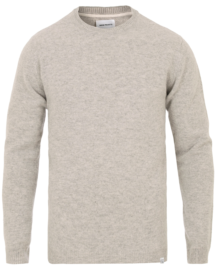 Herre | Gensere | Norse Projects | Sigfred Lambswool Crew Neck Light Grey Melange