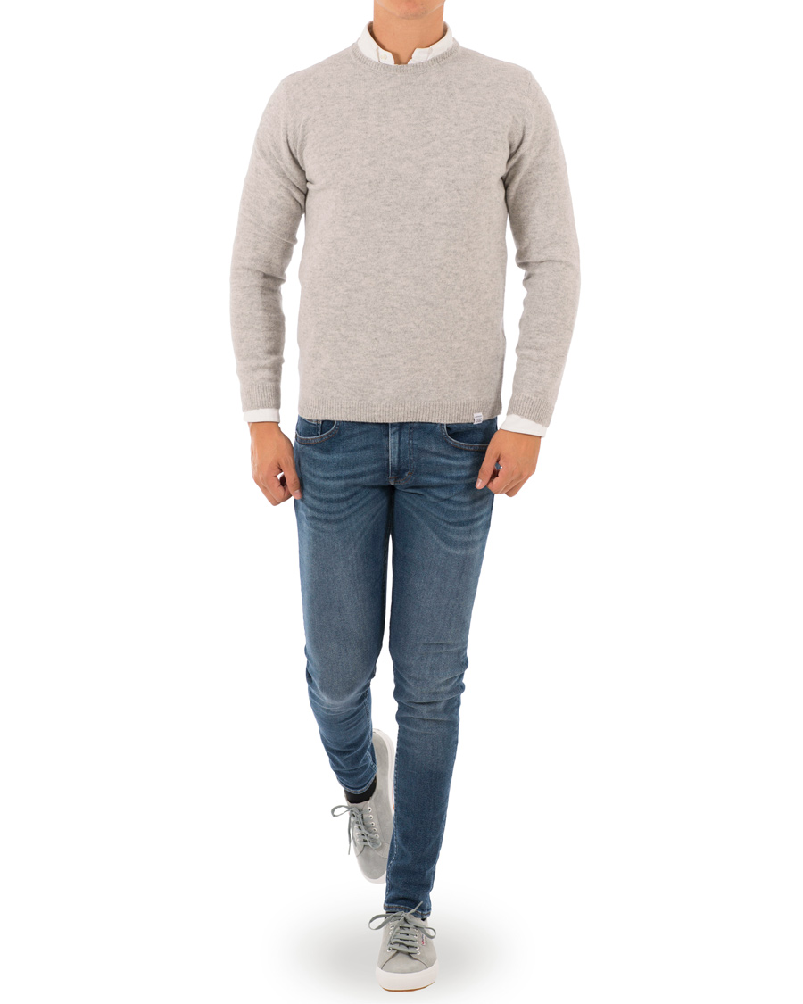 Herre | Gensere | Norse Projects | Sigfred Lambswool Crew Neck Light Grey Melange