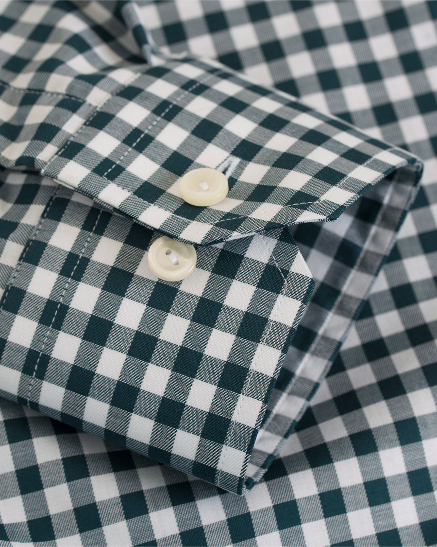 Herre | Skjorter | Eton | Slim Fit Twill Check Shirt Green