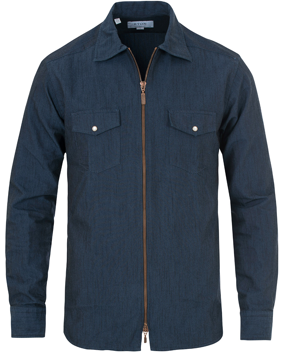 Herre | Jakker | Eton | Slim Fit Overshirt Indigo