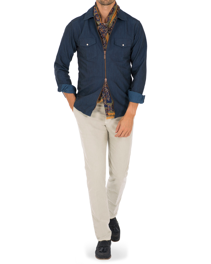 Herre | Jakker | Eton | Slim Fit Overshirt Indigo