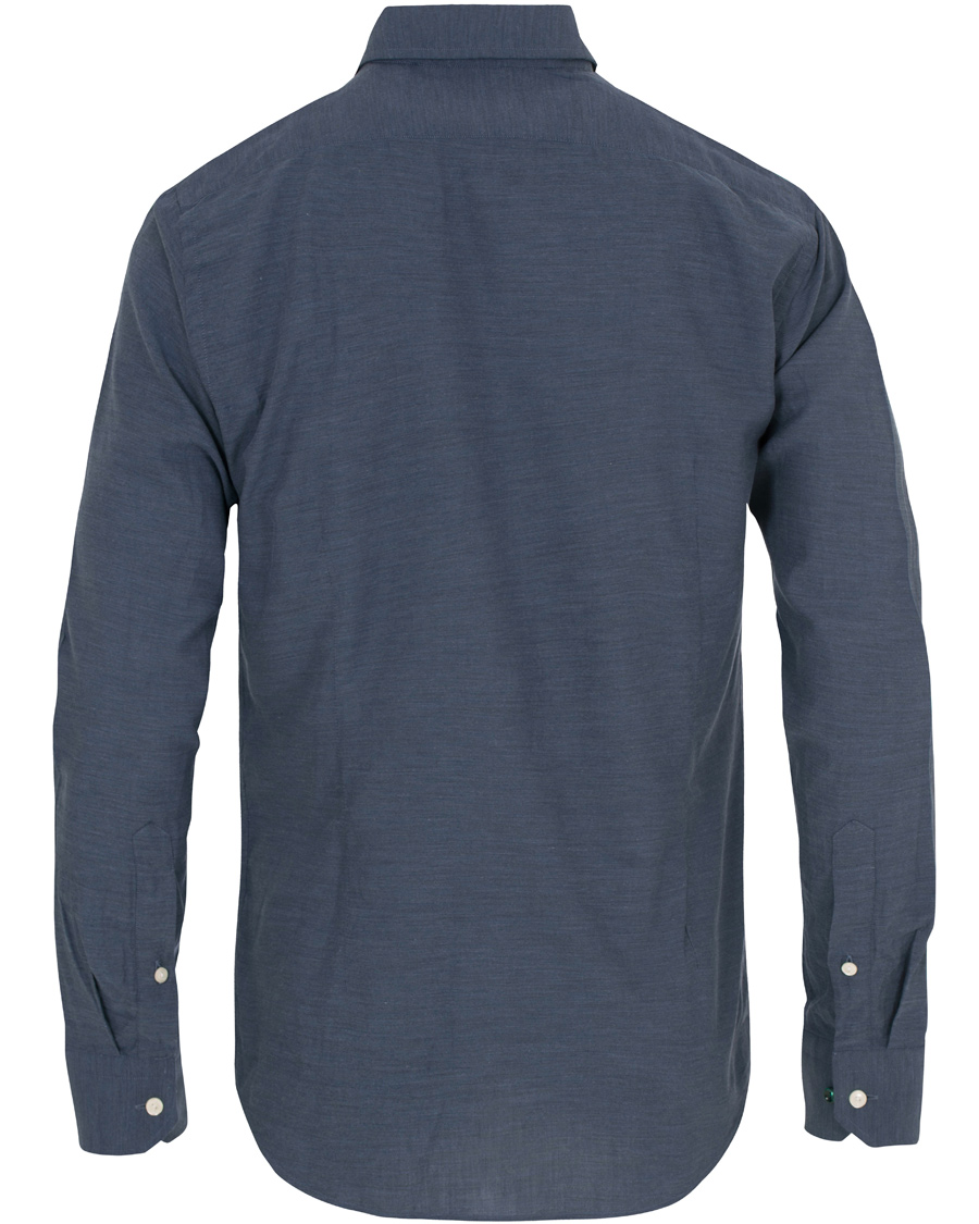 Herre | Skjorter | Eton | Slim Fit Flannel Shirt Dark Blue