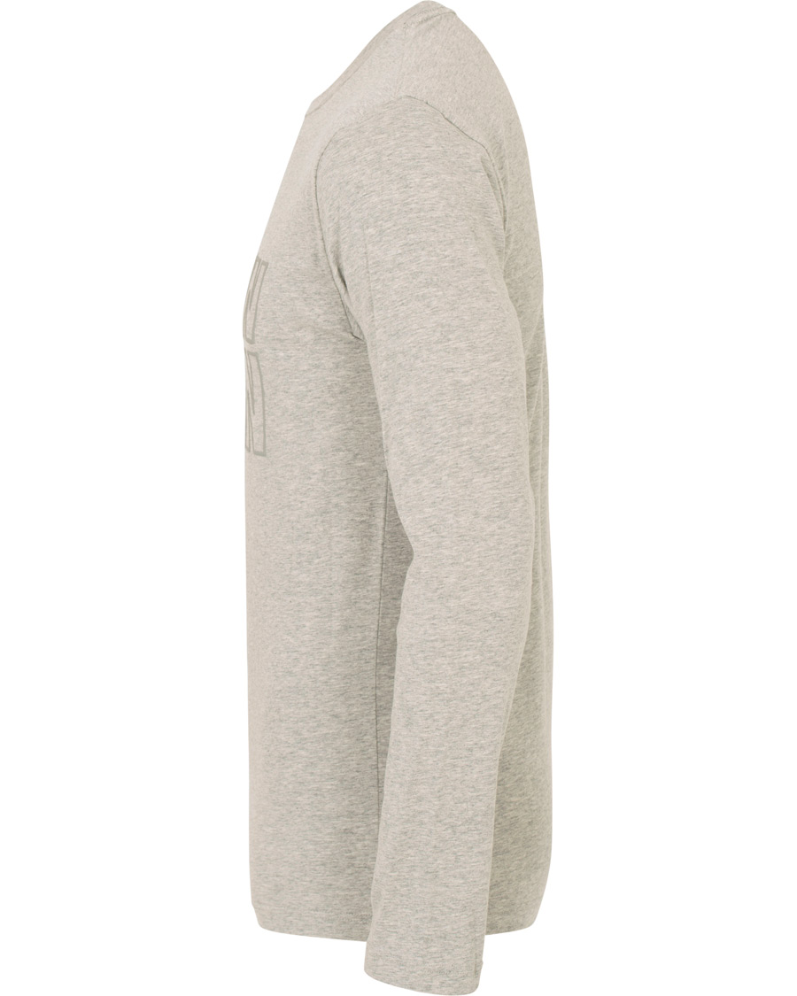 Herre | T-Shirts | Calvin Klein | Jeans Logo Long Sleeve Crew Neck Tee Grey
