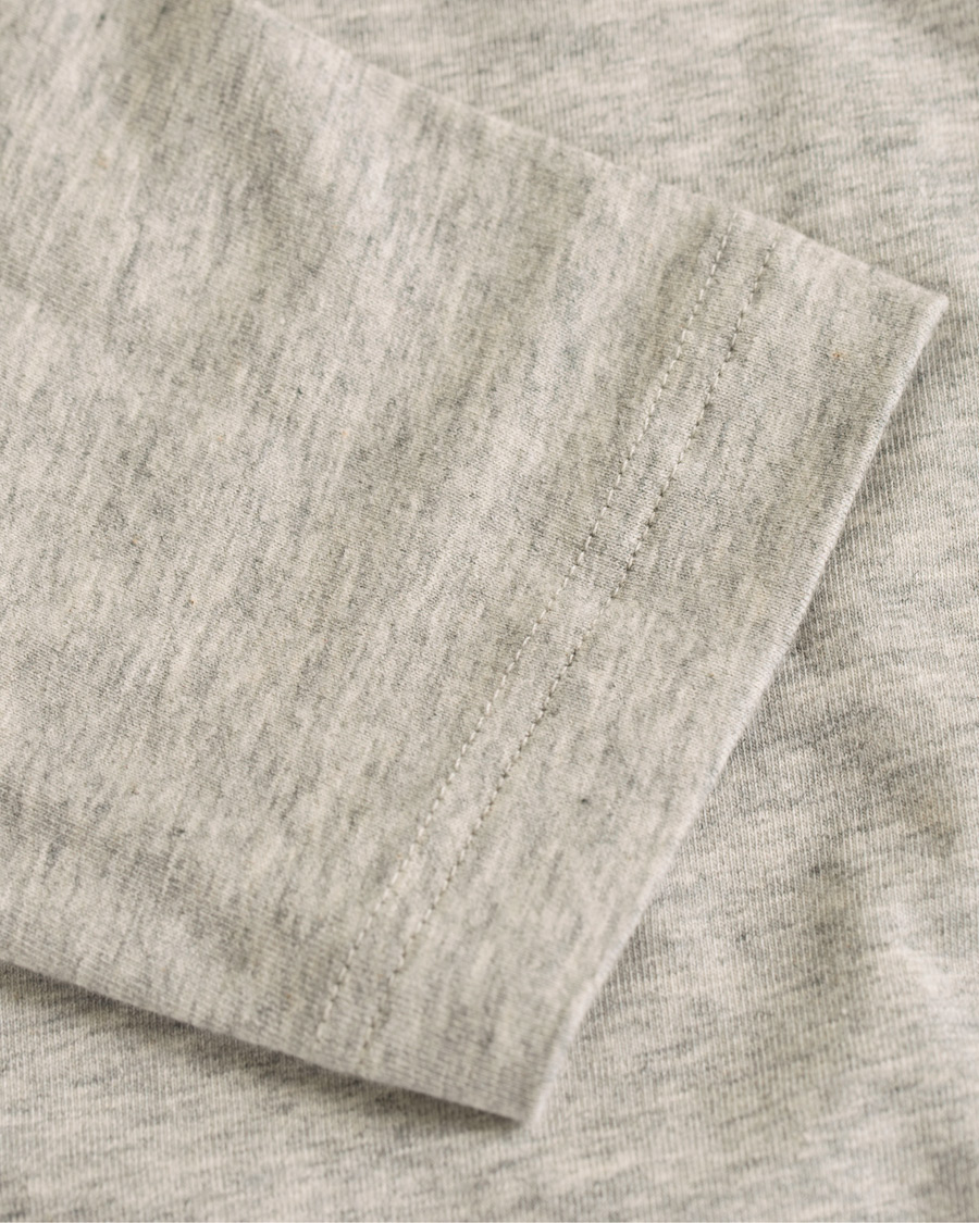 Herre | T-Shirts | Calvin Klein | Jeans Logo Long Sleeve Crew Neck Tee Grey
