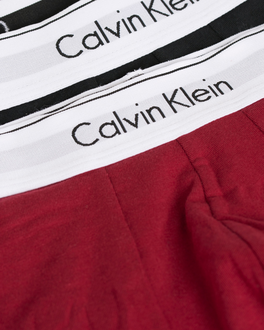 Herre | Undertøy | Calvin Klein | Jeans Modern Cotton 2-Pack Trunk Dylan Red/Black