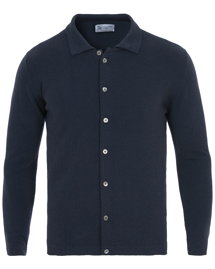 Herre | Gensere | Johnstons of Elgin | Cashmere Cardigan Navy