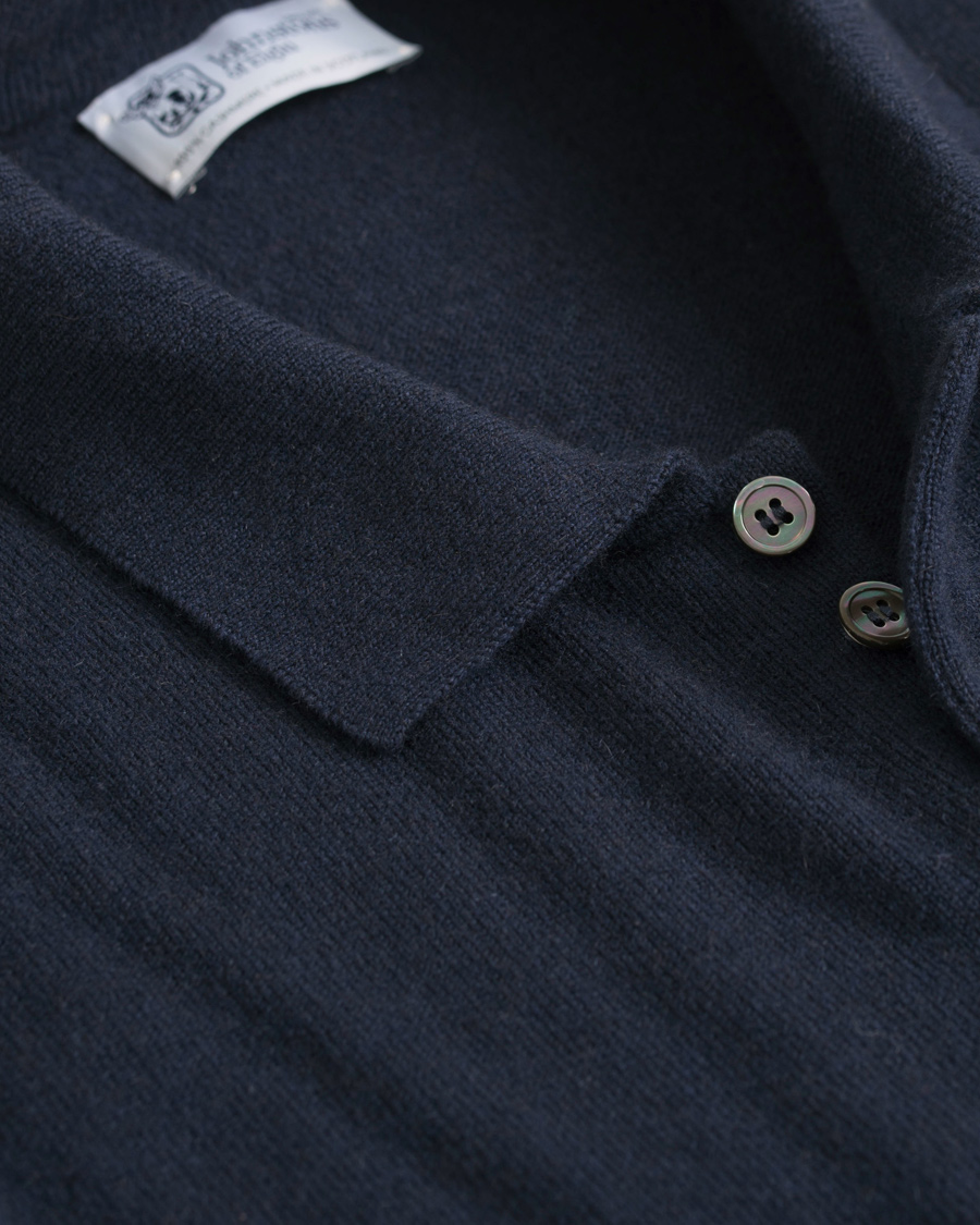 Herre | Gensere | Johnstons of Elgin | Cashmere Cardigan Navy