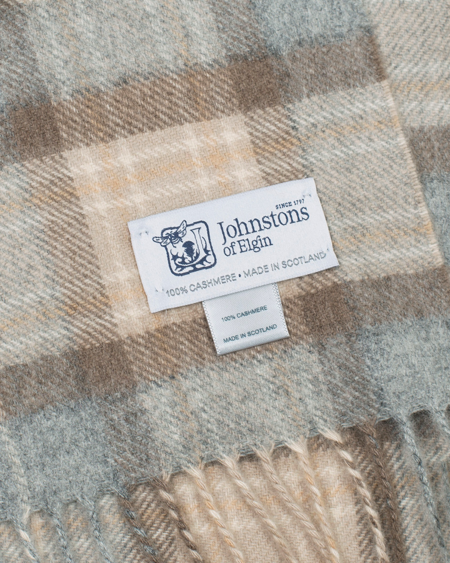 Herre | Johnstons of Elgin Cashmere Scarf Natural Mackellar | Johnstons of Elgin | Cashmere Scarf Natural Mackellar