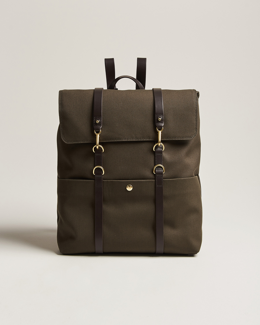 Herre | Vesker | Mismo | M/S Nylon Backpack Army/Dark Brown