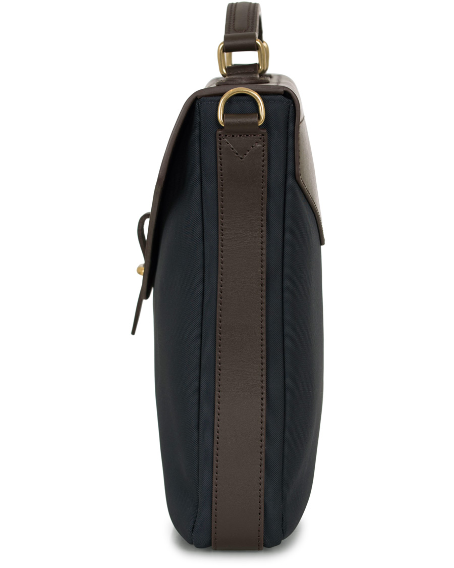 Herre | Mismo M/S Bureau Nylon Briefcase Navy/Dark Brown | Mismo | M/S Bureau Nylon Briefcase Navy/Dark Brown
