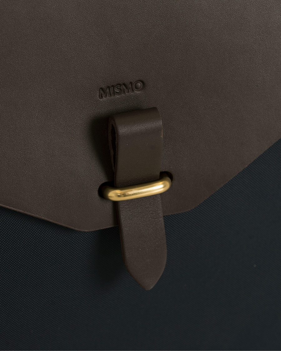 Herre | Mismo M/S Bureau Nylon Briefcase Navy/Dark Brown | Mismo | M/S Bureau Nylon Briefcase Navy/Dark Brown