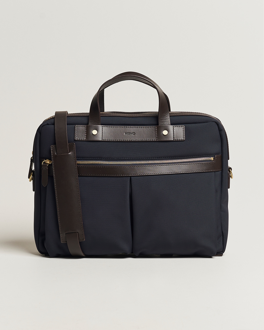 Herre | Vesker | Mismo | M/S Nylon Office Navy/Dark Brown